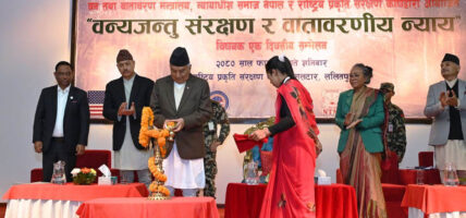 प्रकृति संरक्षण मानवजातिको साझा चासो र चुनौतीको विषय हो  राष्ट्रपति