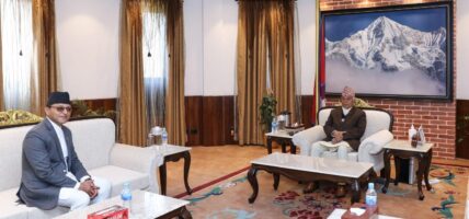 राष्ट्रपतिसँग राष्ट्रियसभाका अध्यक्षको शिष्टाचार भेट