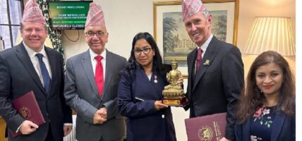 महानगर प्रमुख दाहाल र बेलायतका उपसभामुख भेटवार्ता