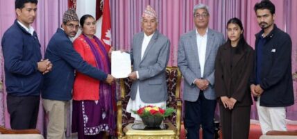 इजरायलमा वेपत्ता भएका  विपिनका परिवारले भेटे राष्ट्रपति