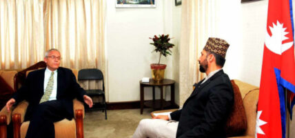 उप्रधानमन्त्री लामिछाने र स्वीडेनका राजदूतबीच भेटवार्ता