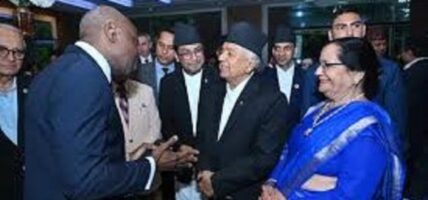 राष्ट्रपति पौडेल स्वागत समारोहमा सरिक