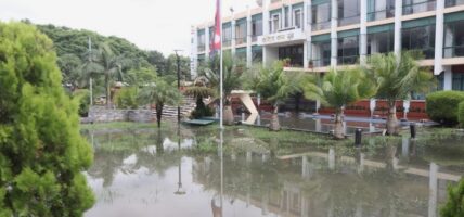 वर्षाले राष्ट्रिय सभागृह जलमग्न
