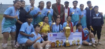 कोशी प्रदेशस्तरीय महिला फुटबलको उपाधि झापालाई