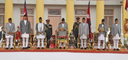 नवनियुक्त प्रधानमन्त्री ओलीद्वारा शपथ ग्रहण
