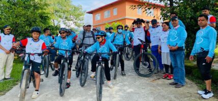 धर्मिक पर्यटन प्रवर्द्धन गर्न साइकल र्याली