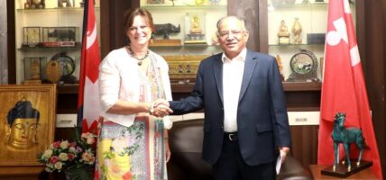 अध्यक्ष दाहालसँग अष्ट्रेलियाली राजदूतको बिदाइ भेट