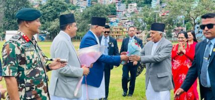 राष्ट्रपति पौडेल भगवती रथजात्रा अवलोकन गर्न पाल्पामा