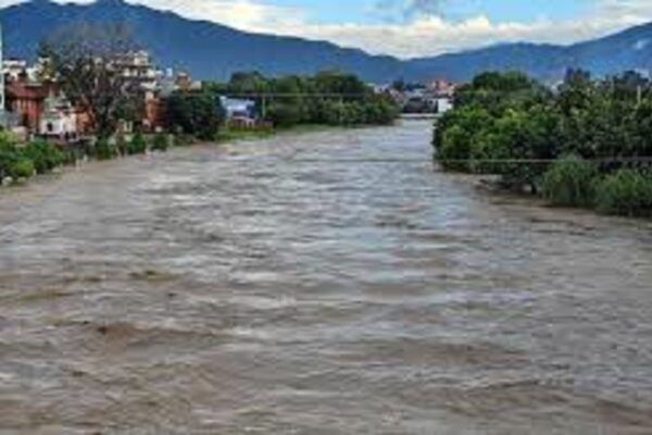 आज काठमाडौँ उपत्यकाका तीनै जिल्ला भई बहने नदीहरूमा पानीको बहाव बढ्ने