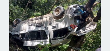 पोखरा जाँदै गरेको माइक्रोबस नुवाकोटमा दुर्घटना, १२ जना घाइते