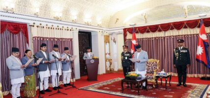 राष्ट्रपति समक्ष पाँच राजदूतको शपथ