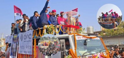जनकपुर बोल्ट्सले ट्रफी परेड गराउदै