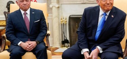 The king of Jordan says his nation is against forcing Palestinians to leave Gaza after meeting with Trump