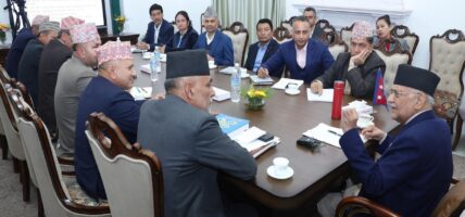 PM Oli meets with Agriculture Minister Adhikari