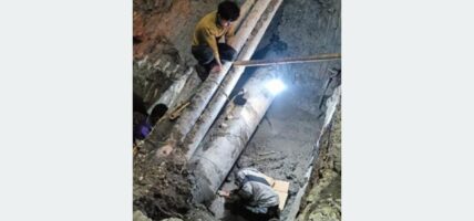 थापाथलीमा फुटेको खानेपानीको मर्मत गर्न रातभरी लाग्यो