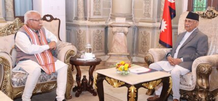 प्रधानमन्त्रीसँग भारतीय विद्युतमन्त्रीको भेट