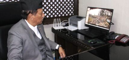  कीर्तिपुरस्थित क्रिकेट मैदान निर्माणको निरीक्षण सिंहदरबारबाटै गरियो