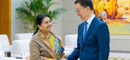 पूर्वराष्ट्रपति भण्डारी र चिनियाँ उपराष्ट्रपतिबीच भेटवार्ता