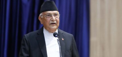 संसद्मा सम्बोधन गर्दै प्रधानमन्त्री