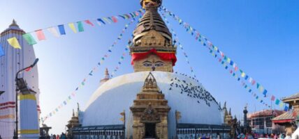 स्वयम्भूमा एक महिने मेलाको तयारी पूरा