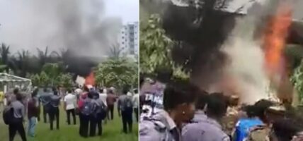 ढाकाको विद्यालय भवनमा विमान खस्यो, कम्तीमा एक जनाको मृत्यु