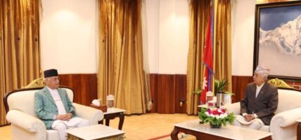 राष्ट्रपति पौडेल र प्रधानमन्त्री ओलीबीच भेटवार्ता