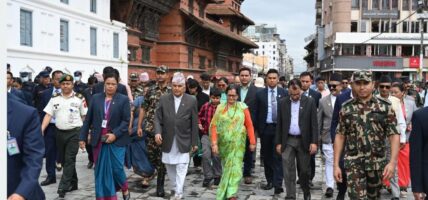 राष्ट्रपति पौडेलद्वारा वसन्तपुर क्षेत्रका सम्पदाको अवलोकन