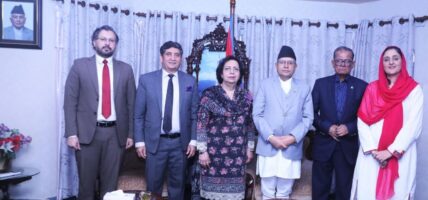 पाकिस्तानको संसदीय प्रतिनिधिमण्डलसँग सभामुखको शिष्टाचार भेटवार्ता