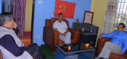 जनार्दन ,घनश्याम र विप्लव बीच छलफल