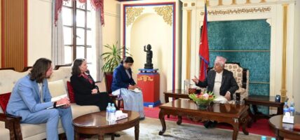 राष्ट्रपति पौडेलसँग अस्ट्रेलियाका राजदूत जोन्स्टनले गरे शिष्टाचार भेट