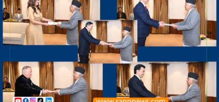 ५ देशका राजदूतले राष्ट्रपतिलाई बुझाए ओहोदाको प्रमाणपत्र