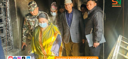 पूर्वराष्ट्रपति भण्डारीले गरिन् क्षतिग्रस्त सर्वोच्च अदालतको अवलोकन