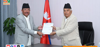 राष्ट्रपतिसमक्ष राष्ट्रियसभा सदस्य निर्वाचनको प्रतिवेदन पेस
