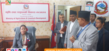 कृषिमन्त्री चौधरीद्वारा पदभार ग्रहण