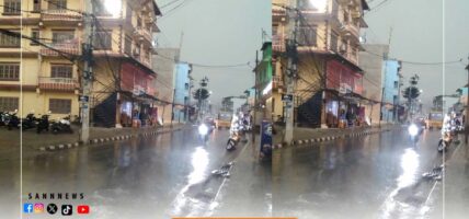 काठमाडौंका विभिन्न क्षेत्रमा असिना सहितको वर्षा ,दिउसै रातको झल्को