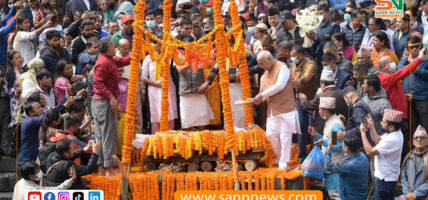 अध्यक्ष ओलीका पिताको अन्त्येष्टि
