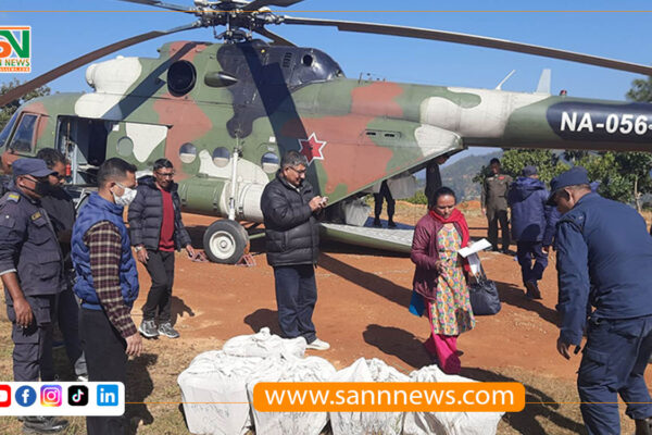 गोरखा–१ को मतपेटिका बोकेको हेली पोखरामा आकस्मिक अवतरण