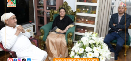 ओली भेट्न गुण्डु पुगिन् पूर्वराष्ट्रपति भण्डारी