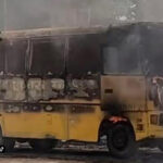 स्कुल बसमा आगलागी