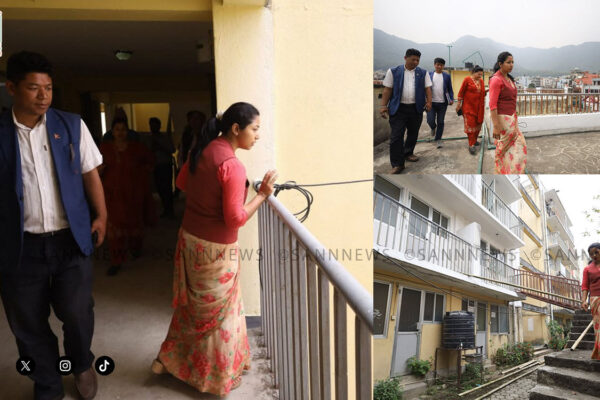 सुनिता डंगोलले गरिन् सुकुमबासीलाई अस्थायी बसोबास गराउने सरकारी भवन अवलोकन