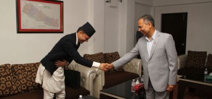 उपराष्ट्रपतिसँग सभामुख अर्यालको शिष्टाचार भेट