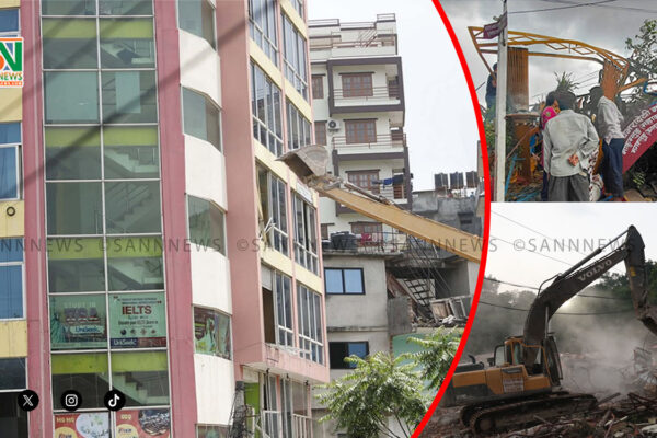 कपनका साततले, पाथीभरा, तेन्जिङ चोकका अतिक्रमित संरचना धमाधम हटाइँदै