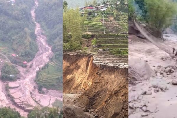 पाँचथरको याङवरकमा बाढीपहिरोका कारण सडक, झोलुङ्गे पुल र जलविद्युत्मा क्षति
