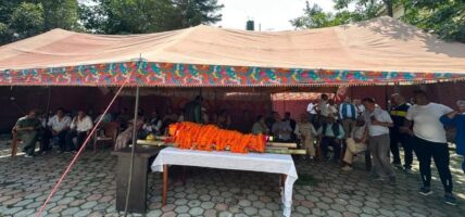 पूर्वमन्त्री खरेलको पार्थिव शरीर कांग्रेस मुख्यालयमा