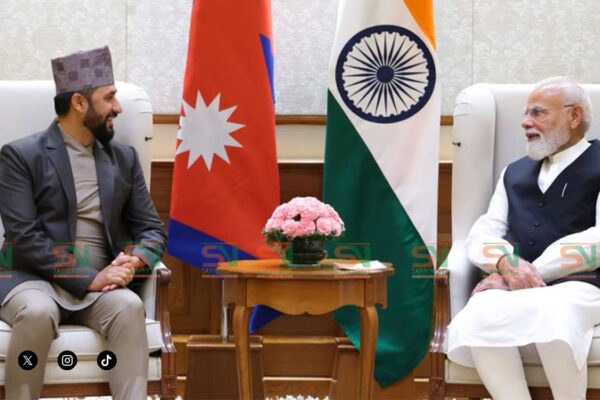 भारतीय प्रधानमन्त्री मोदी र रास्वपा सभापति रवि लामिछानेबीच भेटवार्ता
