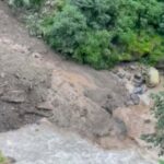 चीनतर्फको पहिरोले थुनियो भोटेकोशी नदीको बहाव