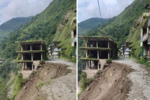 सिन्धुपाल्चोकको लिपिङमा पहिरोले सडक भासियो, अरनिको राजमार्ग अवरुद्ध