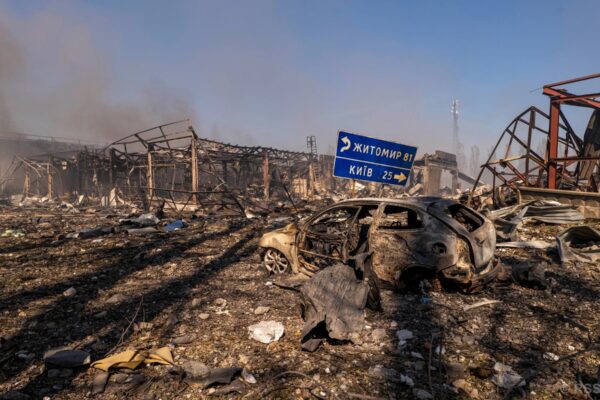 Russian strike on a Ukrainian warehouse kills 37 in the war’s deadliest attack this year