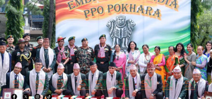 भारतीय सेना प्रमुख सेठ पोखरामा, भूतपूर्व सैनिकसँग भेटघाट (तस्वीरहरू)