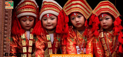 वसन्तपुरमा गरियो सामूहिक कुमारी पूजा